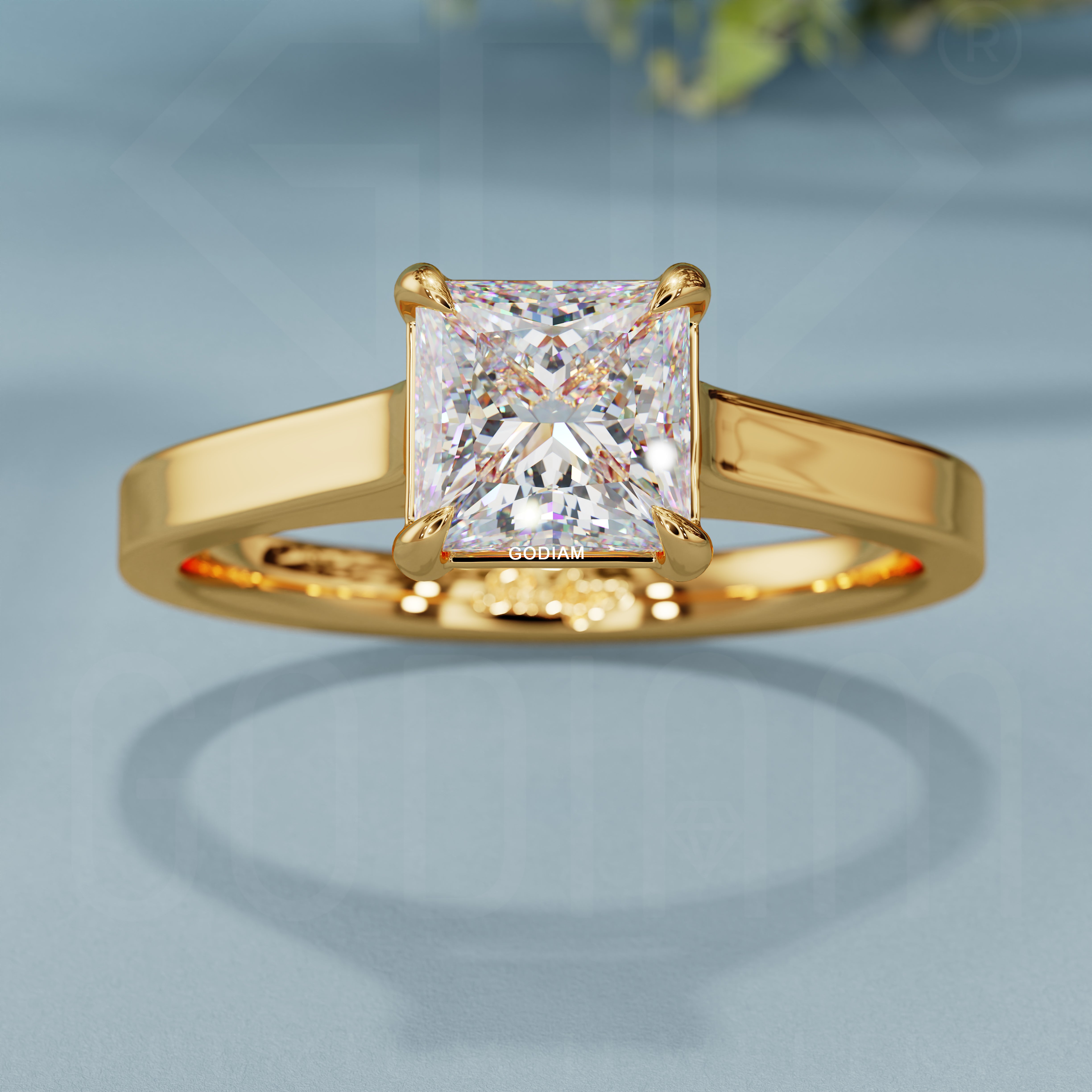 Regal Edge Solitaire Ring