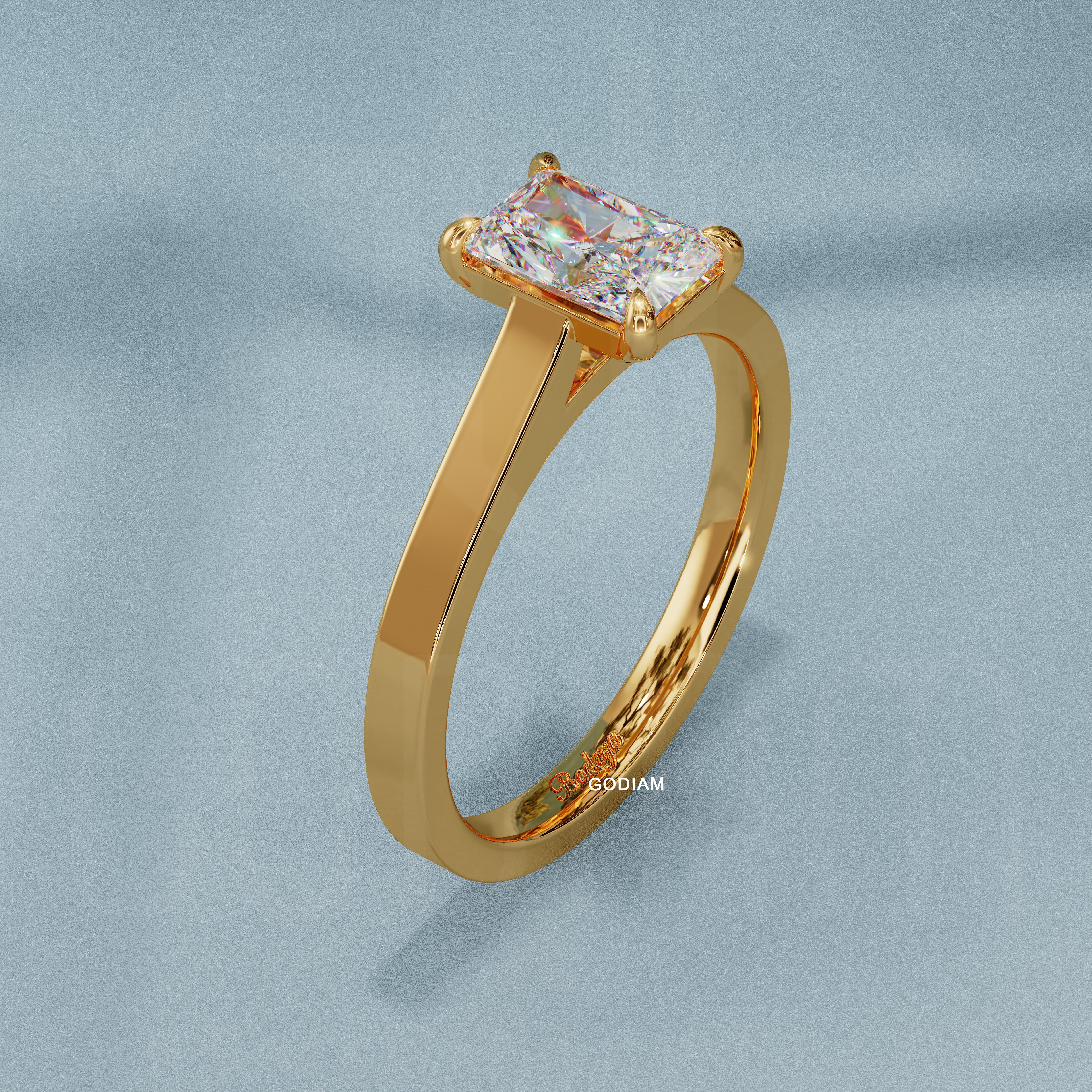 SunFlare Solitaire Ring