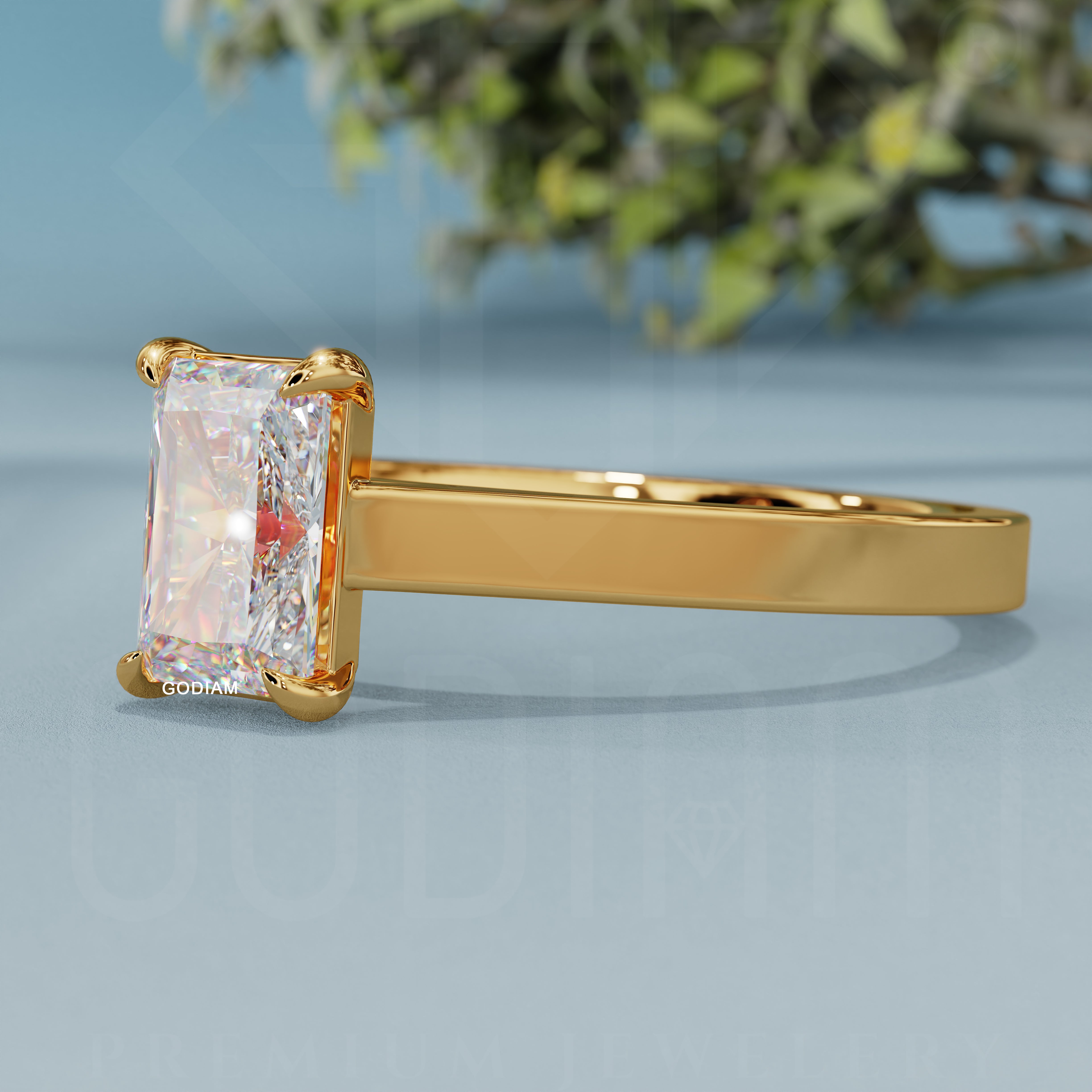 SunFlare Solitaire Ring