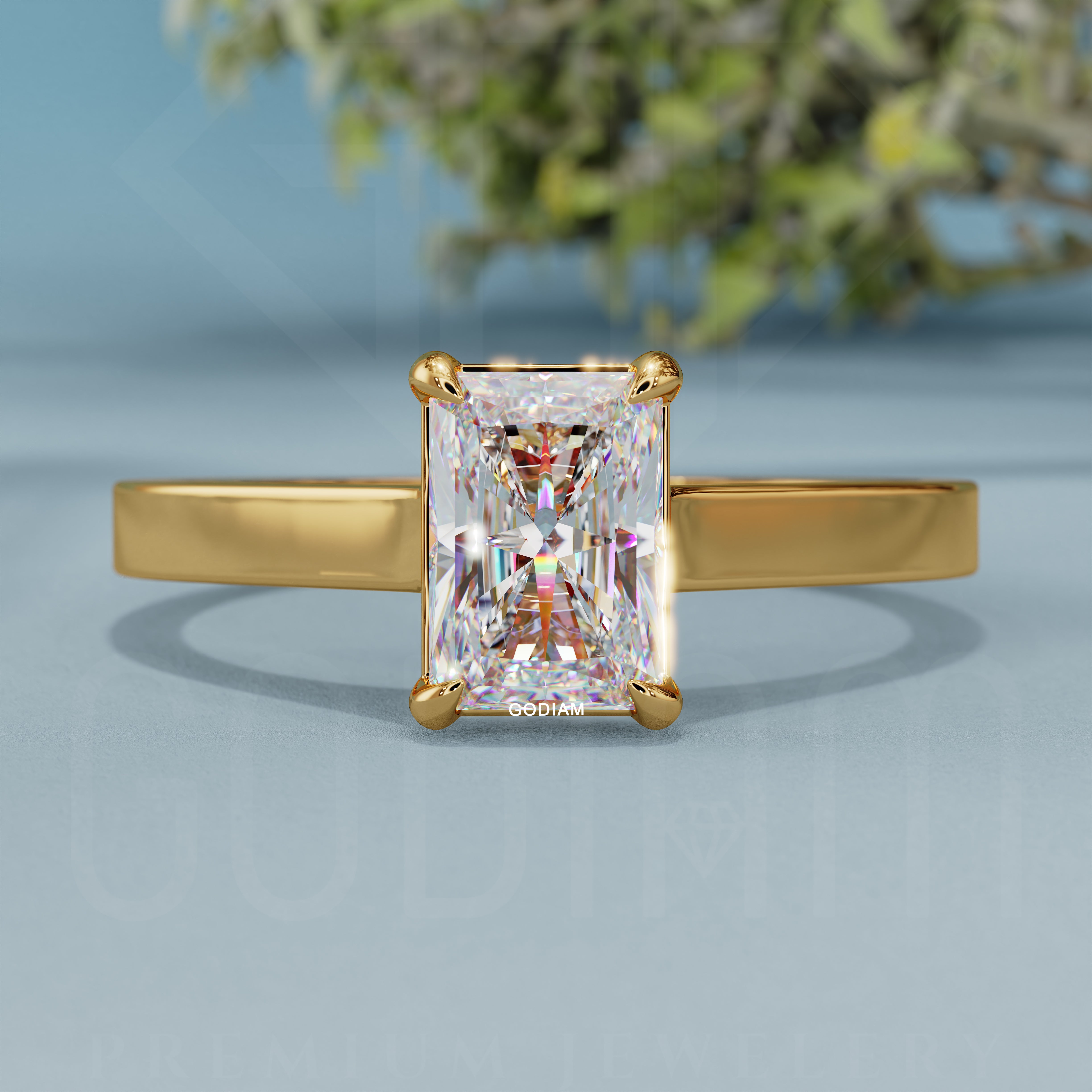 SunFlare Solitaire Ring