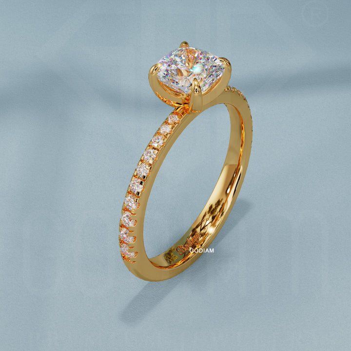 Velvet Glow Cushion Ring